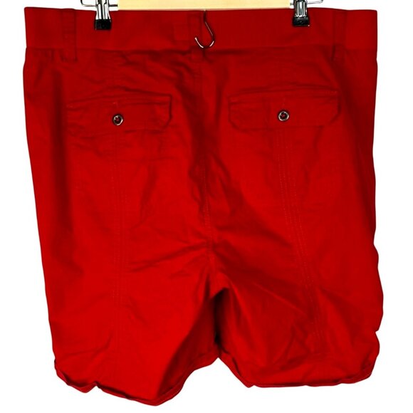 Torrid Red Mid Rise Utility Casual Bermuda Shorts Women's Plus Size 14 - Picture 2 of 9